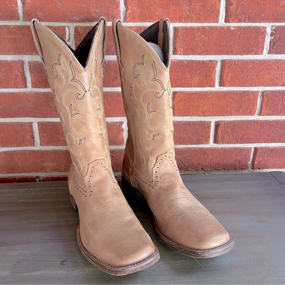 Roper Lindsey Western Square Toe Cowboy Boot 10
